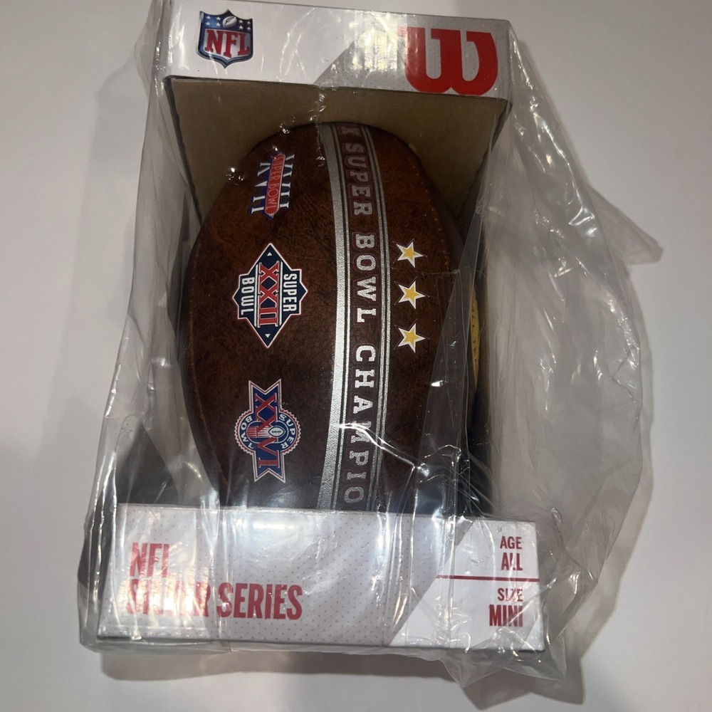 Wilson NFL Silver Series Youth Football Composite Leather Brown Mini WTF1757 New